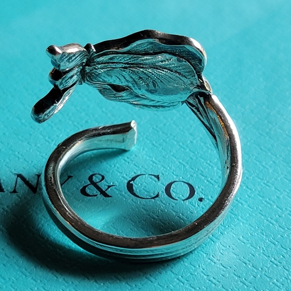1885 Tiffany &Company IRIS Spoon Ring in Sterling Silver #84 - Picture 4 of 11